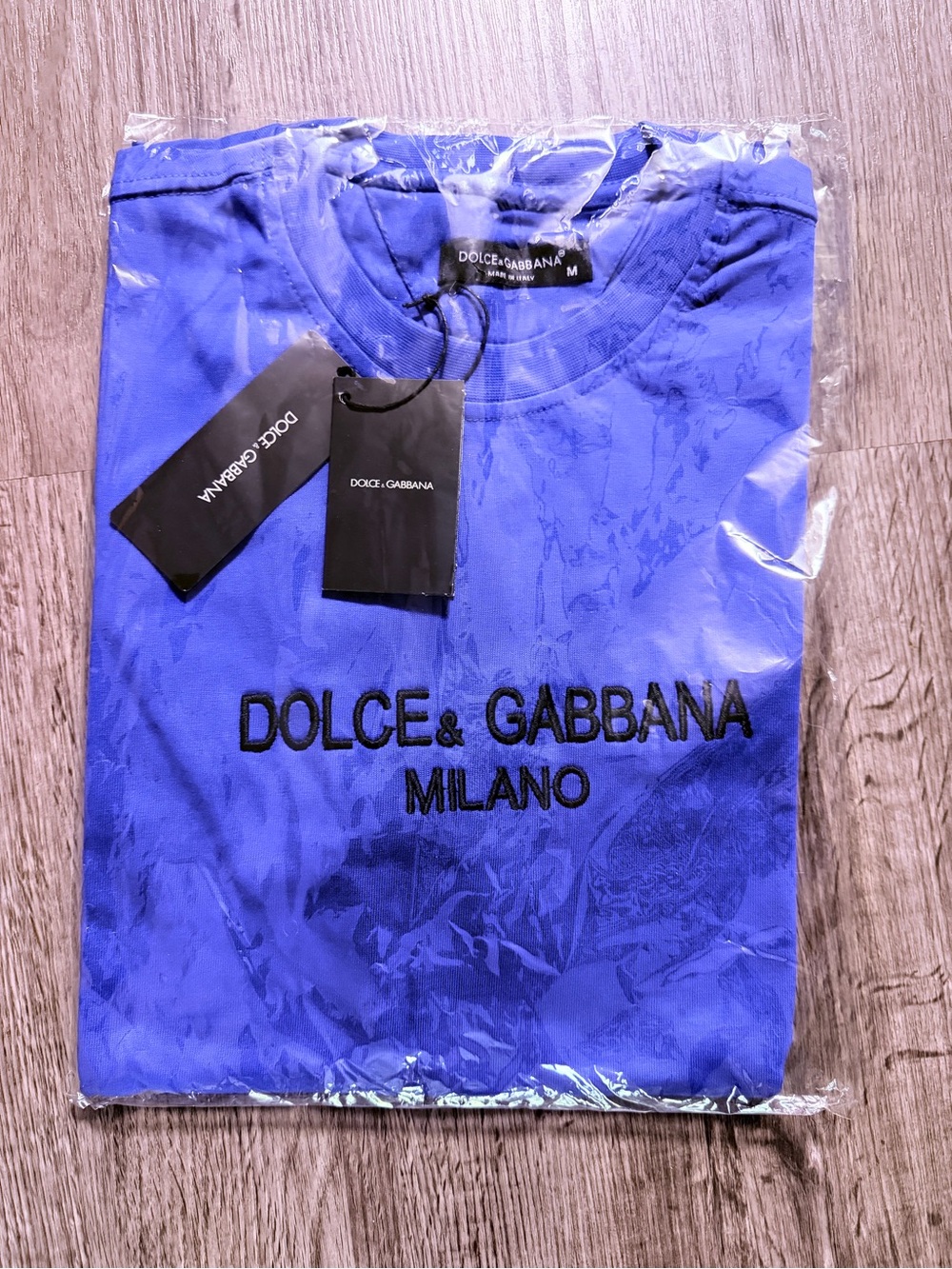 Dolce & Gabbana Blue Milano Logo Short Sleeve Tee